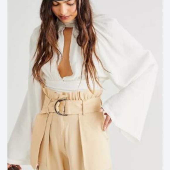 Jen's Pirate Booty Tops - FREE PEOPLE X JENS PIRATE BOOTY ULTRA TECHNO TOP  BLOUSE SHIRT WHITE